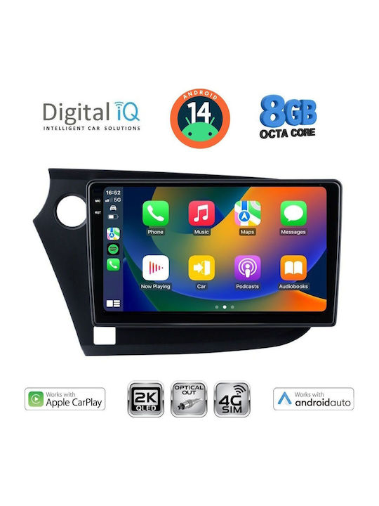 Digital IQ Auto-Audiosystem für Honda Einblick 2009-2014 (Bluetooth/USB/WiFi/GPS/Apple-Carplay/Android-Auto) mit Touchscreen 9"