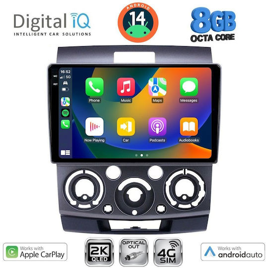 Digital IQ Car Audio System for Ford Ranger Mazda BT-50 2006-2011 (Bluetooth/USB/WiFi/GPS/Apple-Carplay/Android-Auto) with Touch Screen 9"