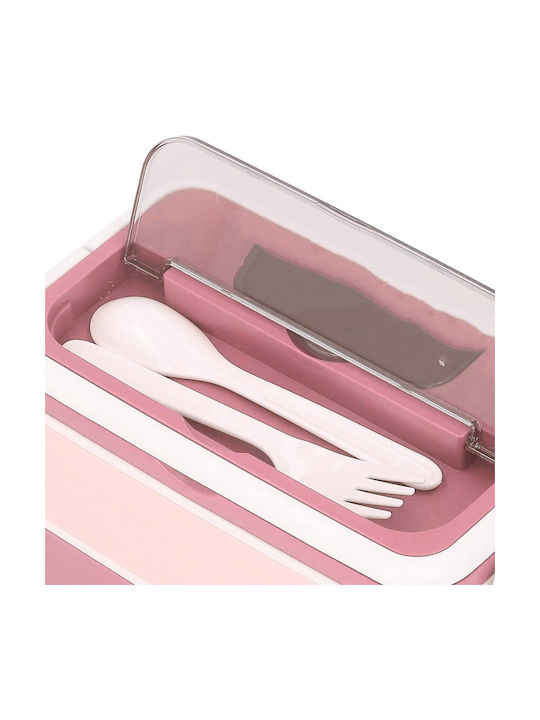 Uncle George Microwave Plastic Lunch Box Pink 1600ml
