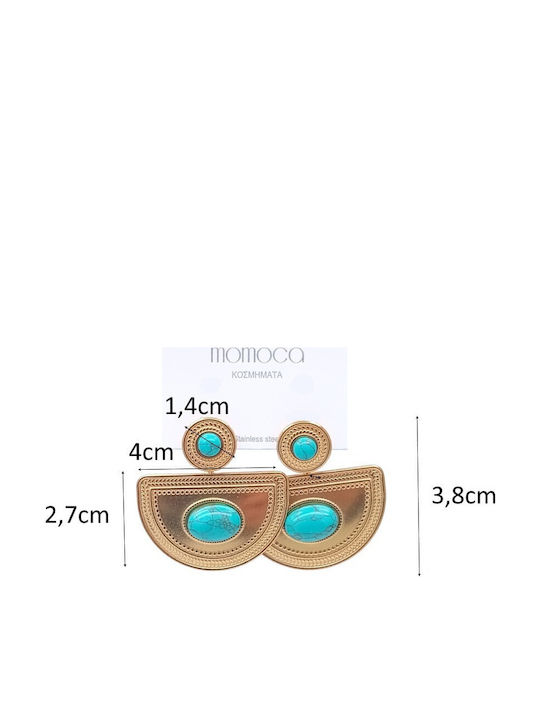 Set Earrings made of Steel Gold Plated Set Earrings made of Steel Gold Plated
