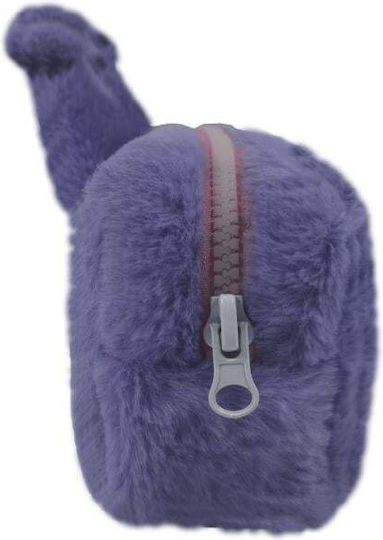 Kuromi Purple Fur Square Pencil Case