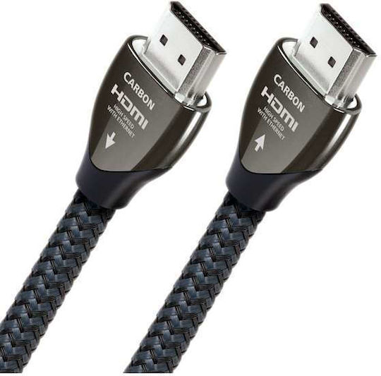 Audioquest Carbon HDMI 2.1 Ultra High Speed 48Gbps 4K 120Hz HDR VRR Braided Cable HDMI male - HDMI male 3m Μαύρο