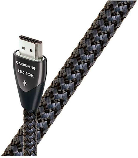 Audioquest Carbon HDMI 2.1 Ultra High Speed 48Gbps 4K 120Hz HDR VRR Braided Cable HDMI male - HDMI male 3m Μαύρο