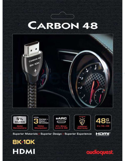 Audioquest HDMI 2.1 Ultra High Speed 48Gbps 4K 120Hz HDR VRR Cable HDMI Male - HDMI Male 2m Gray