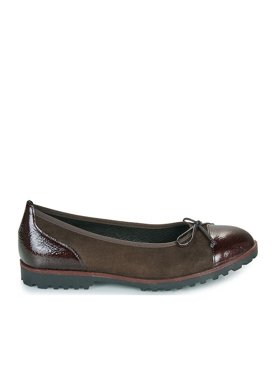 Damen Ballerinas in Braun Farbe