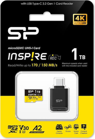 Silicon Power SDXC 1TB U3 V30 A2 UHS-I 30MB/s