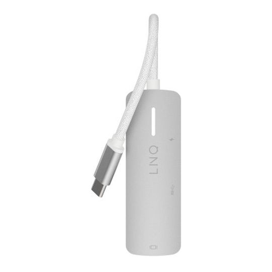 LinQ 3in1 USB-C Docking Station mit HDMI 4K PD Ethernet Weiß