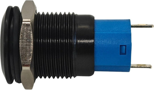 On Off Switch 12mm Black Push Button