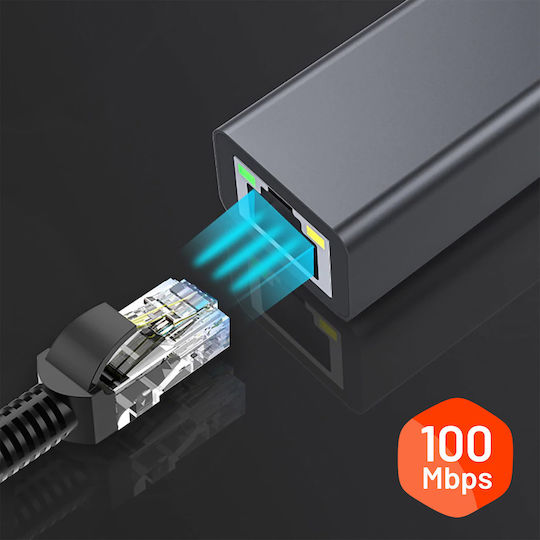 Micro Usb To Rj45 Universal Ethernet Adapter 100mbps Speed Black