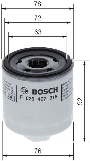 Bosch Autoölfilter F 026 407 318