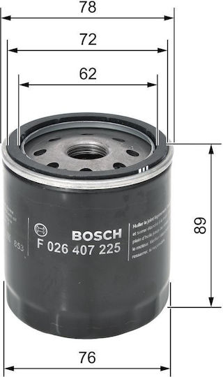 Bosch Autoölfilter F 026 407 225