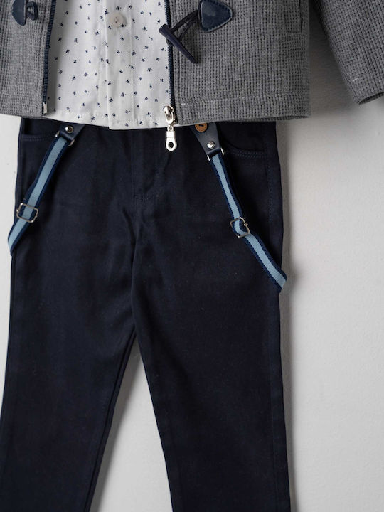 Kids' Set with Pants & Outerwear Winter 5pcs Blue