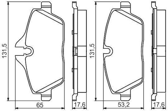 Set Plăcuțe de Frână Bosch Disc Frână 0 986 495 251