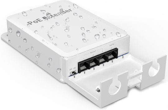 E-zy.net At13fv-a 4-port 3+1 10/100μ Αδιάβροχο Poe Extender Switch 802.3af 48v 44-57v 30w