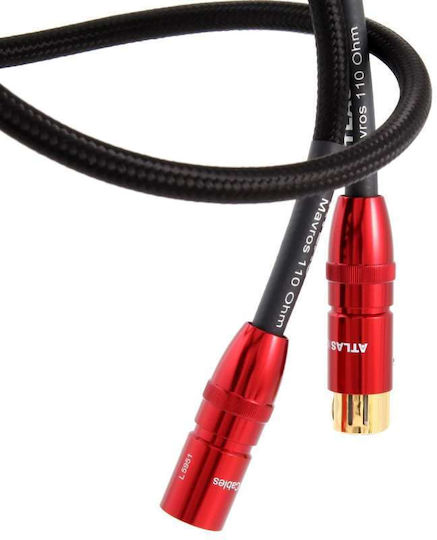 Atlas Cables Cable XLR male - XLR female Μαύρο 1m