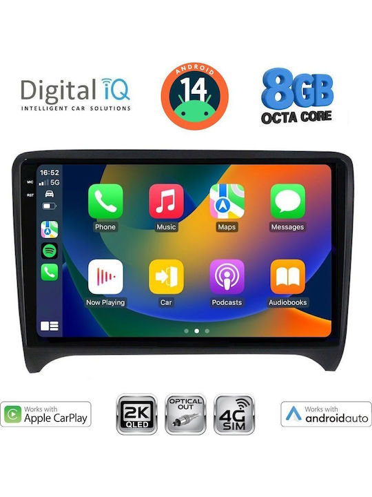 Digital IQ Auto-Audiosystem für Audi E-Commerce-Website 2007-2015 (Bluetooth/USB/WiFi/GPS/Apple-Carplay/Android-Auto) mit Touchscreen 9"