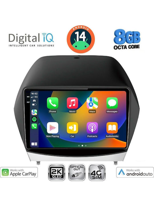 Digital IQ Car Audio System for Hyundai iX35 2010-2015 (Bluetooth/USB/WiFi/GPS/Apple-Carplay/Android-Auto) with Touch Screen 10"