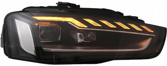 Μπροστινά Φανάρια Set Audi A4 B8.5 Facelift 2012-2015 Μαύρα A4 B9.5 Design Oem Xenon Upgrade Full Led & Dynamic Led Φλας