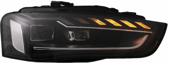 Μπροστινά Φανάρια Set Audi A4 B8.5 Facelift 2012-2015 Μαύρα A4 B9.5 Design Oem Xenon Upgrade Full Led & Dynamic Led Φλας