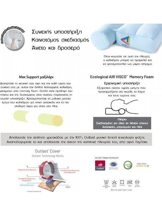 Palamaiki Comfort Max Support Perna Pat Bumbac 40x60cm