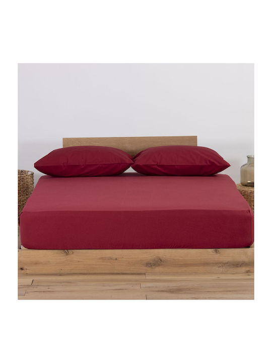 Nef-Nef Homeware Cearșaf Super dublu cu Elastic 160x200+30cm. Jersey Green 109