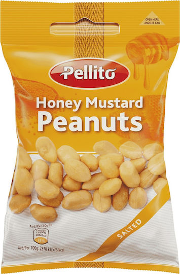 Pellito Erdnüsse Erdnüsse mit Honig & Senf Karamellisiert Gesalzen 150gr
