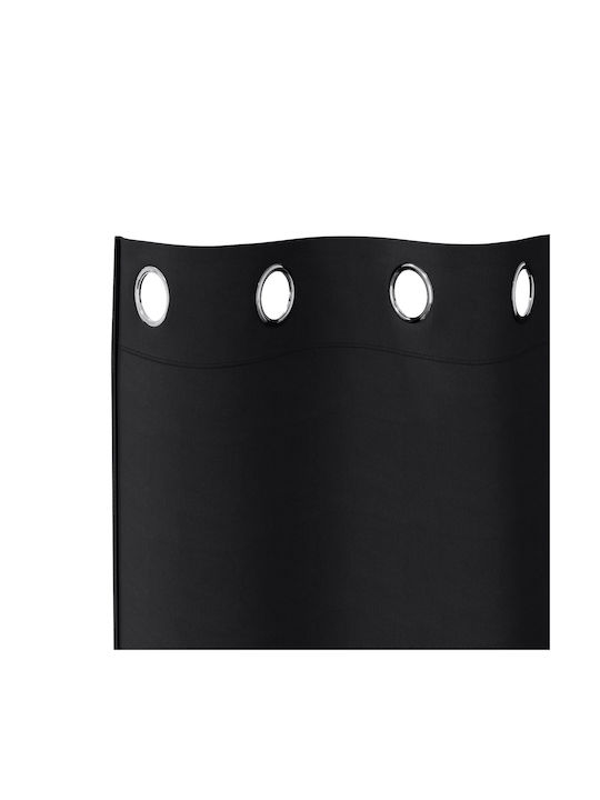 vidaXL Set Perdele Fereastra Cu Capse Negre 140x175cm