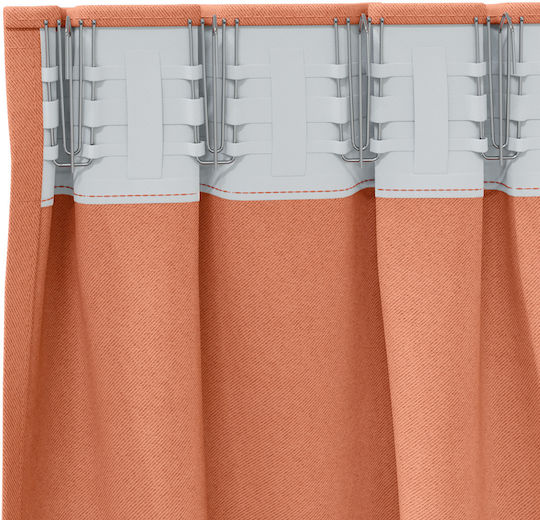 vidaXL Set Vorhänge mit Bleistiftfalten Orange 140x245cm