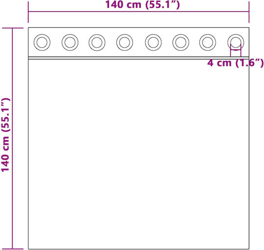 vidaXL Set Perdele Fereastră Cu Capse Roz 140x140cm