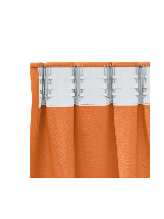 vidaXL vidaXL Window Curtains Set with Pencil Pleat Orange 140x245cm