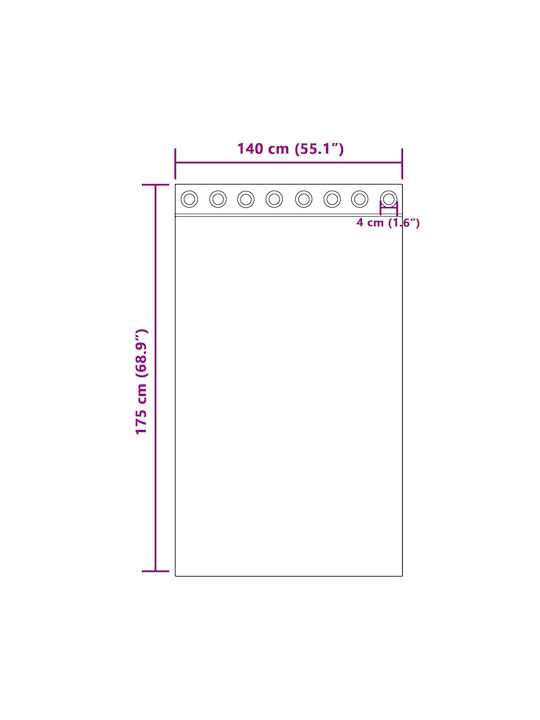 vidaXL Set Perdele Cu Capse Albe 140x175cm