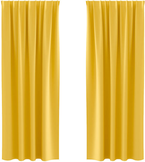 vidaXL Set Curtains With Yellow Tunnel 140x260cm