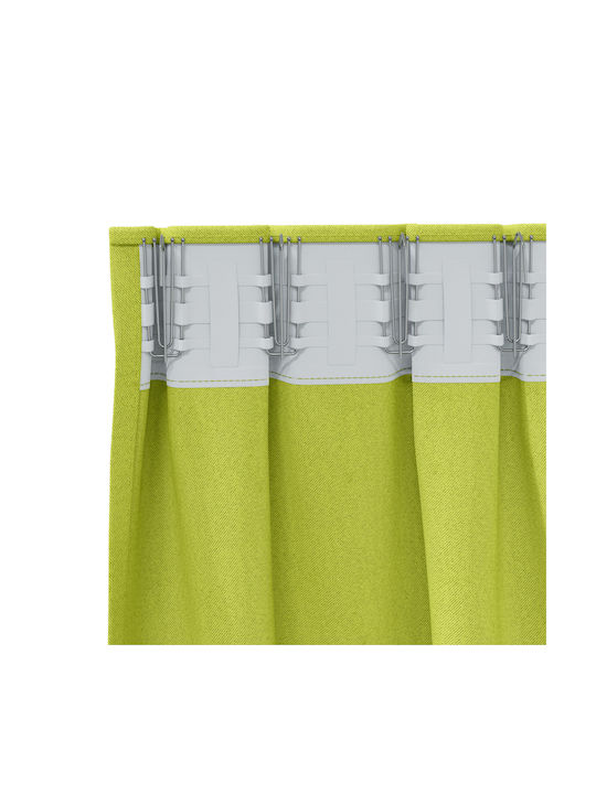 vidaXL Green Window Curtain Set with Pencil Pleat 140x245cm