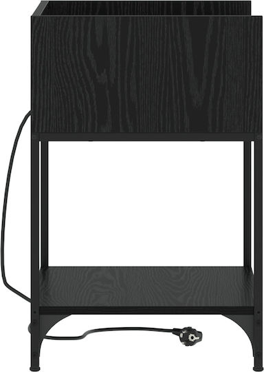 Комод Дървен с Метални Крака Black oak 40x40x61см