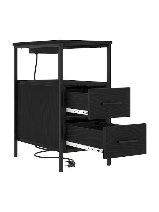 Nachttisch Black oak 30x48x61cm