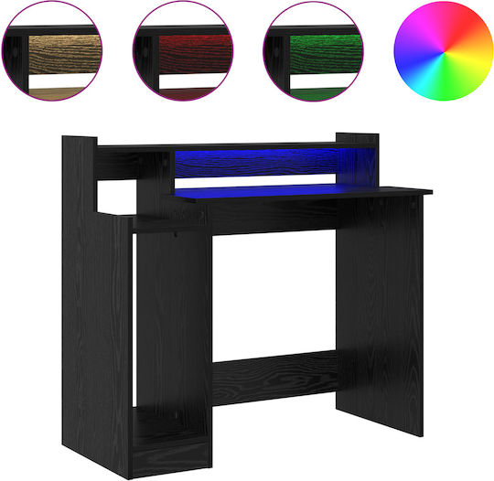 Lumarko Desk with LED & USB Ports 97x45x90cm Black Oak Lumarko Desk with LED & USB Ports 97x45x90cm Black Oak