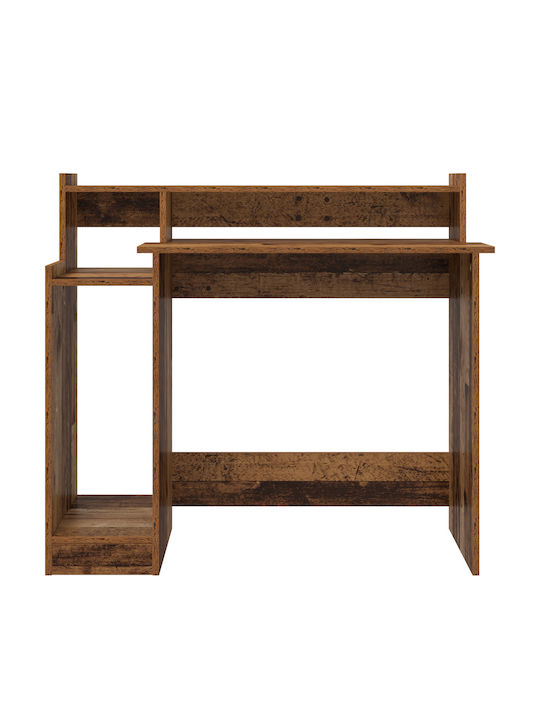 Electric Desk Lumarko Wooden Old Wood with Metal Legs Adjustable Height with LED and USB Ports 97x45x90cm
