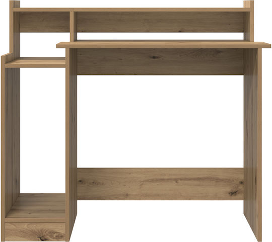 Electric Desk Artisan Wooden Coffee with Metal Legs, Adjustable Height, LED & USB ports 97x45x90cm