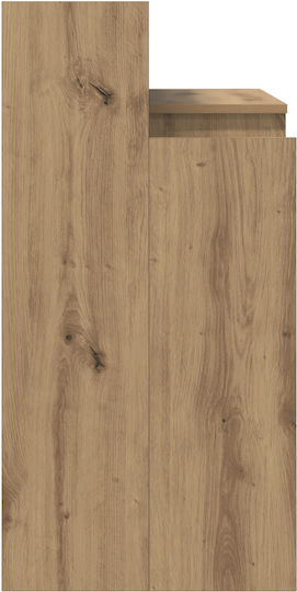 Electric Desk Artisan Wooden Coffee with Metal Legs, Adjustable Height, LED & USB ports 97x45x90cm