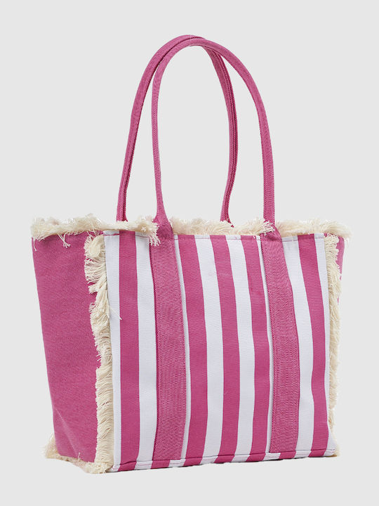 Verde Fuchsia Canvas Beach Bag from Verde