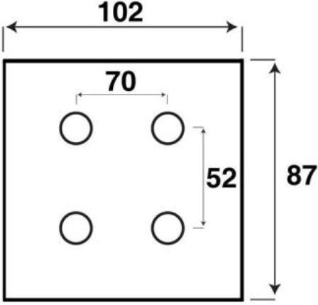 Rotating Support Shaft for Vertical Stern 90 Size 100x100mm
