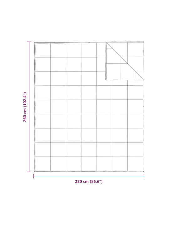 vidaXL Duvet Queen Down 220x260cm White