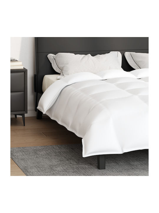 vidaXL Bettdecke Doppelbett Daunen 200x200cm White