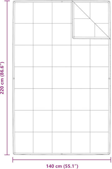 vidaXL Πάπλωμα Μονό Πουπουλένιο 140x220εκ. Λευκό