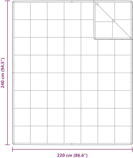 vidaXL Пухено Куинсайз Пухено 220x240бр Бял