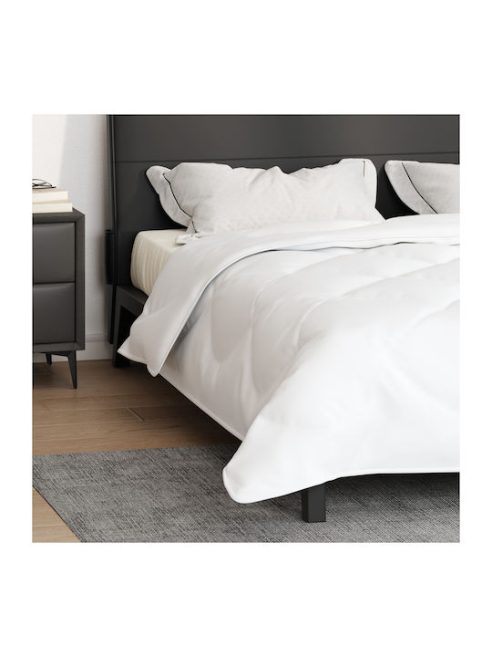 vidaXL Πάπλωμα Υπέρδιπλο με Γέμιση Microfiber 220x240εκ. Λευκό