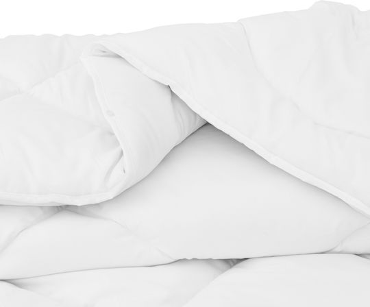vidaXL Bettdecke Einzelbett mit Microfiber-Füllung 140x220cm Weiß