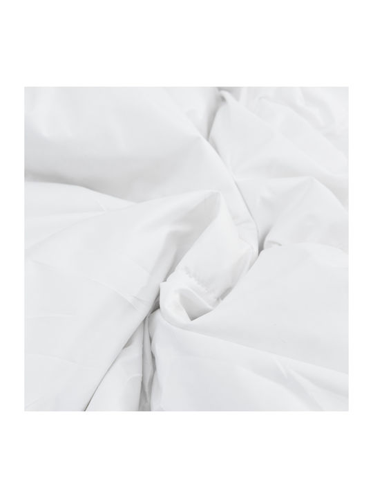 vidaXL Pilotă Single cu Umplutură Microfiber 140x220cm Alb