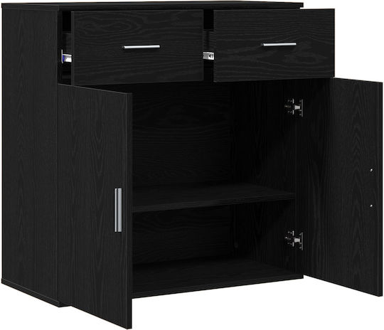 Bufet cu Sertare Black Oak 79x38x80cm