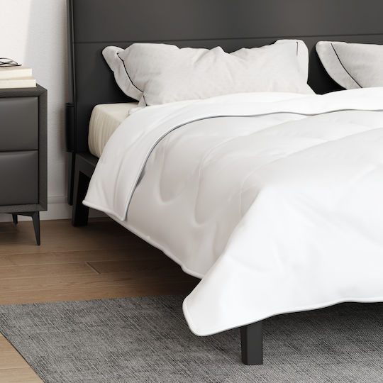 vidaXL Одеяло King Size 260x220см Бяло
